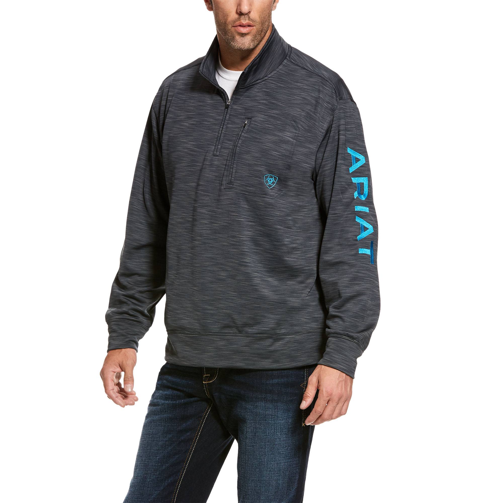 4-118932 Ariat Mens Team Logo 1/4 Zip Top sku 4-118932