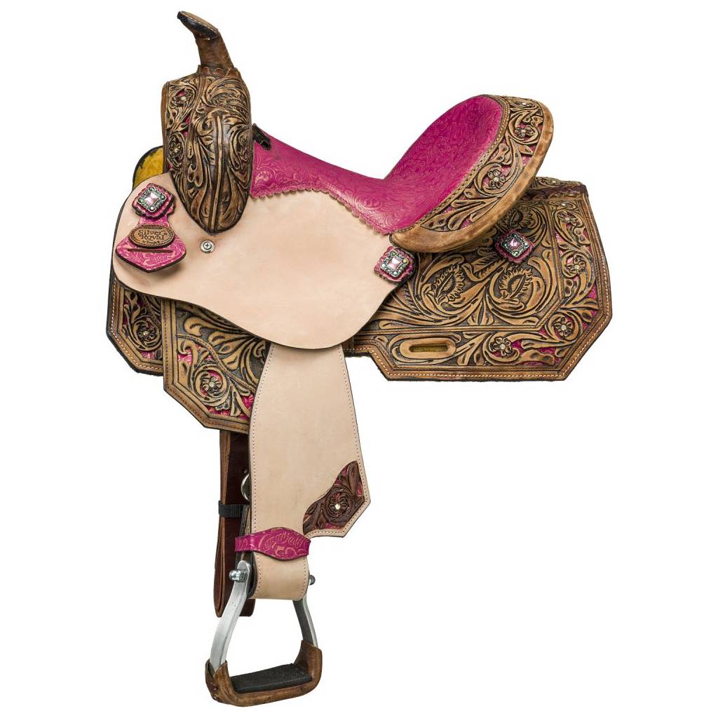 Silver Royal Azalea Barrel Saddle