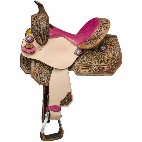 Silver Royal Azalea Barrel Saddle