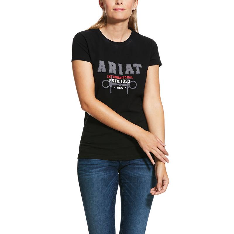 Ariat Ladies Flock Varsity Logo Short Sleeve T-Shrt