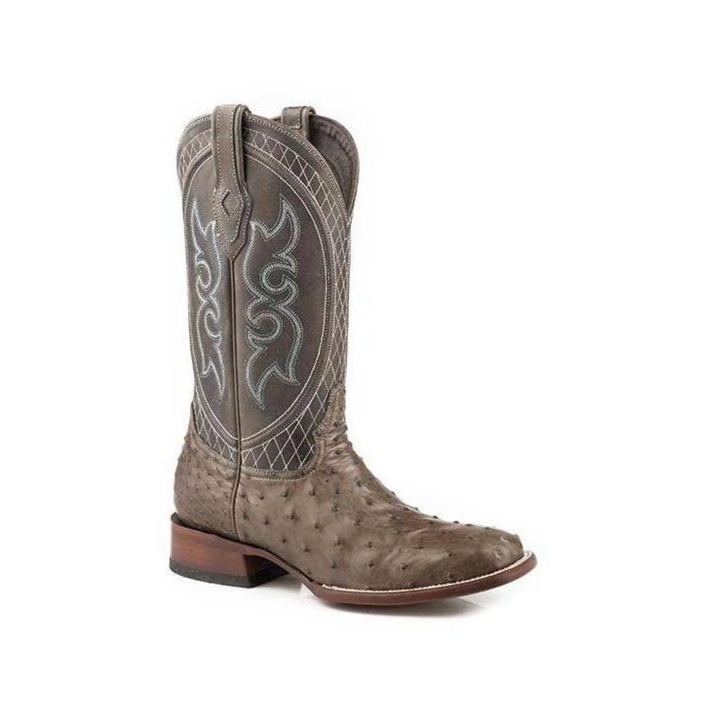 Stetson Mens Ozzy Ostrich Cowboy Boots