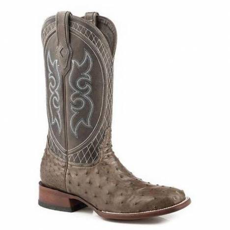 Stetson Mens Ozzy Ostrich Cowboy Boots