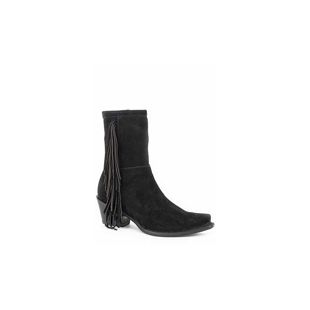 Stetson Ladies Halle Snip Toe Boots With Fringe