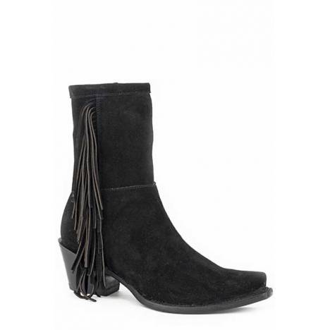 Stetson Ladies Halle Snip Toe Boots With Fringe