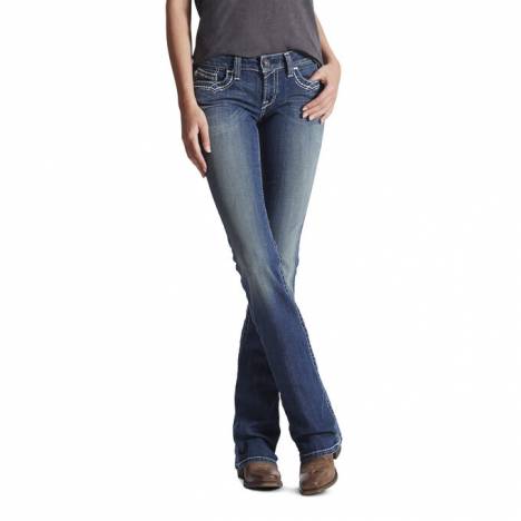 Ariat Ladies R.E.A.L Mid Rise Stretch Entwined Boot Cut Jeans