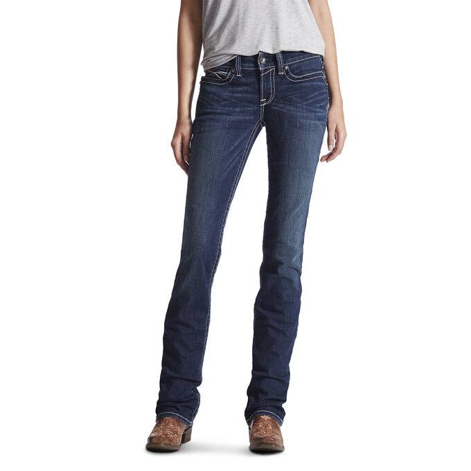 4-132760 Ariat Ladies R.E.A.L. Mid Rise Stretch Icon Stacka sku 4-132760