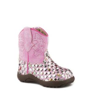 Roper Cowbabies Glitter Paisley Western Boots - Infant Girls