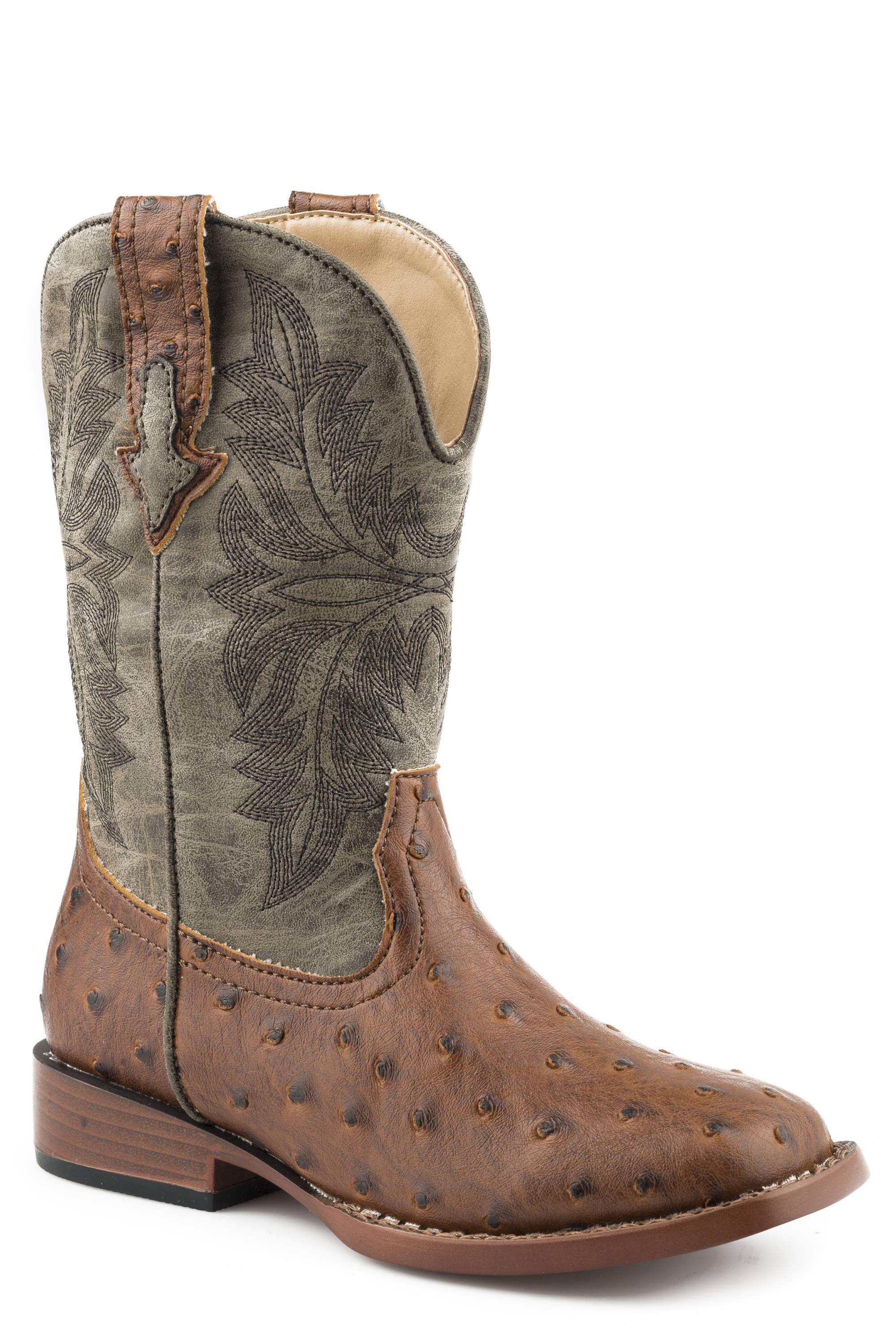 4-134026 Roper Kids Faux Ostrich Print Boots sku 4-134026