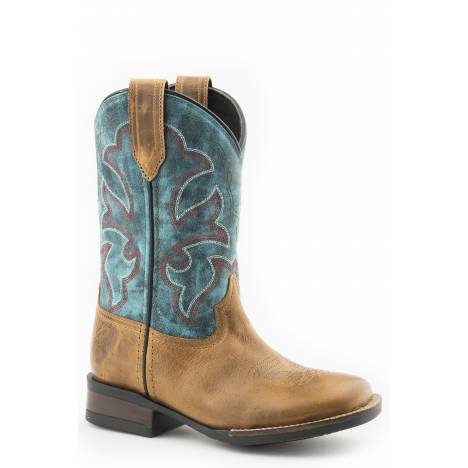 Roper Texas Star Flag Square Toe Western Boot- Kid's