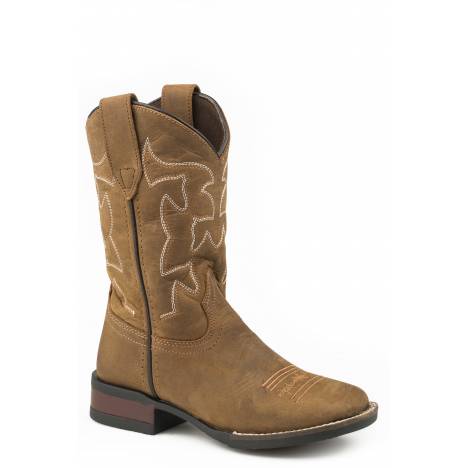 Roper Texas Star Flag Square Toe Western Boot- Kid's