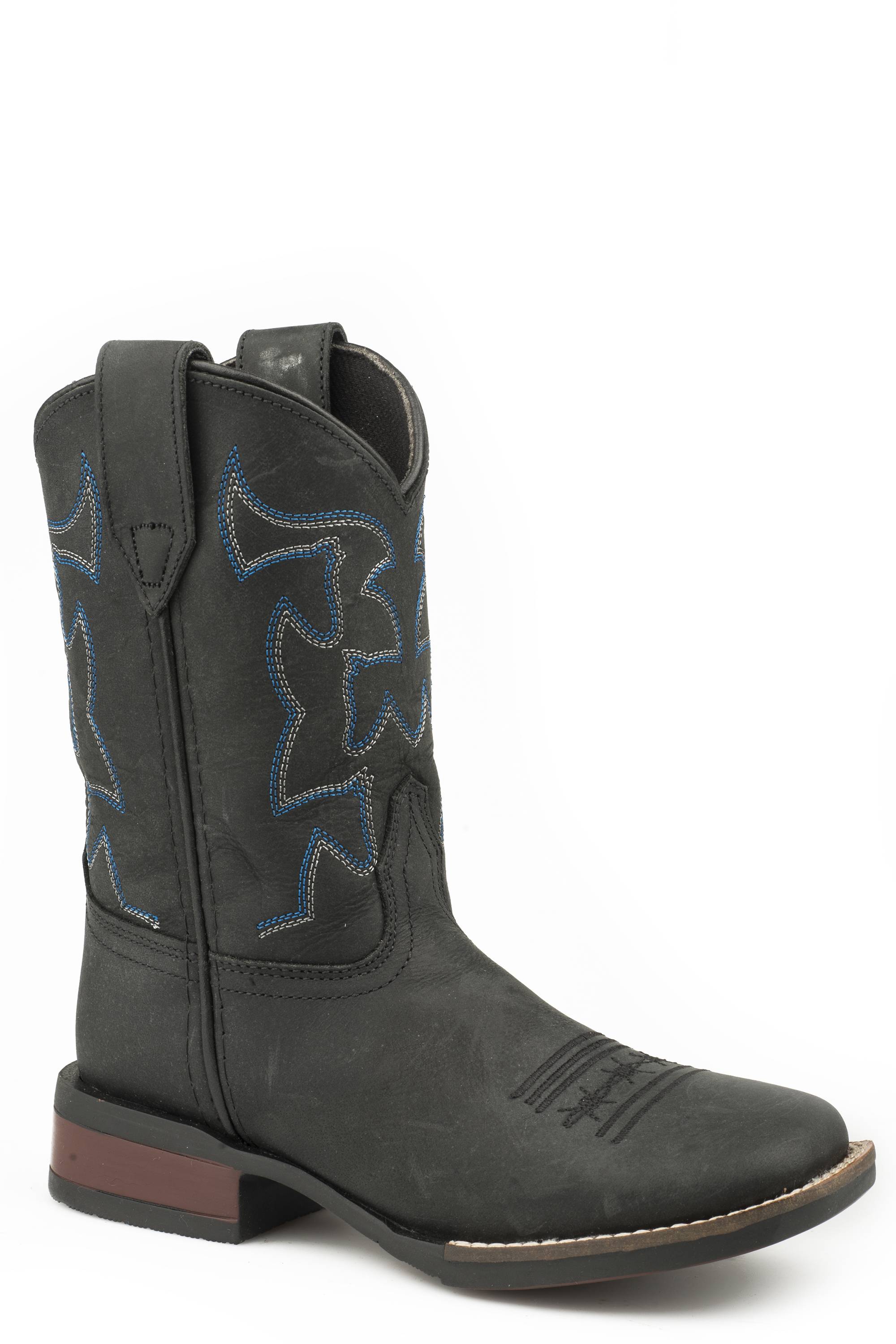 4-134217 Roper Texas Star Flag Square Toe Western Boot- Kid sku 4-134217