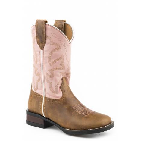 Roper Texas Star Flag Square Toe Western Boot- Kid's