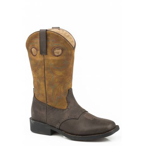 Roper Daniel Cowboy Boot - Kids - Brown - Blue