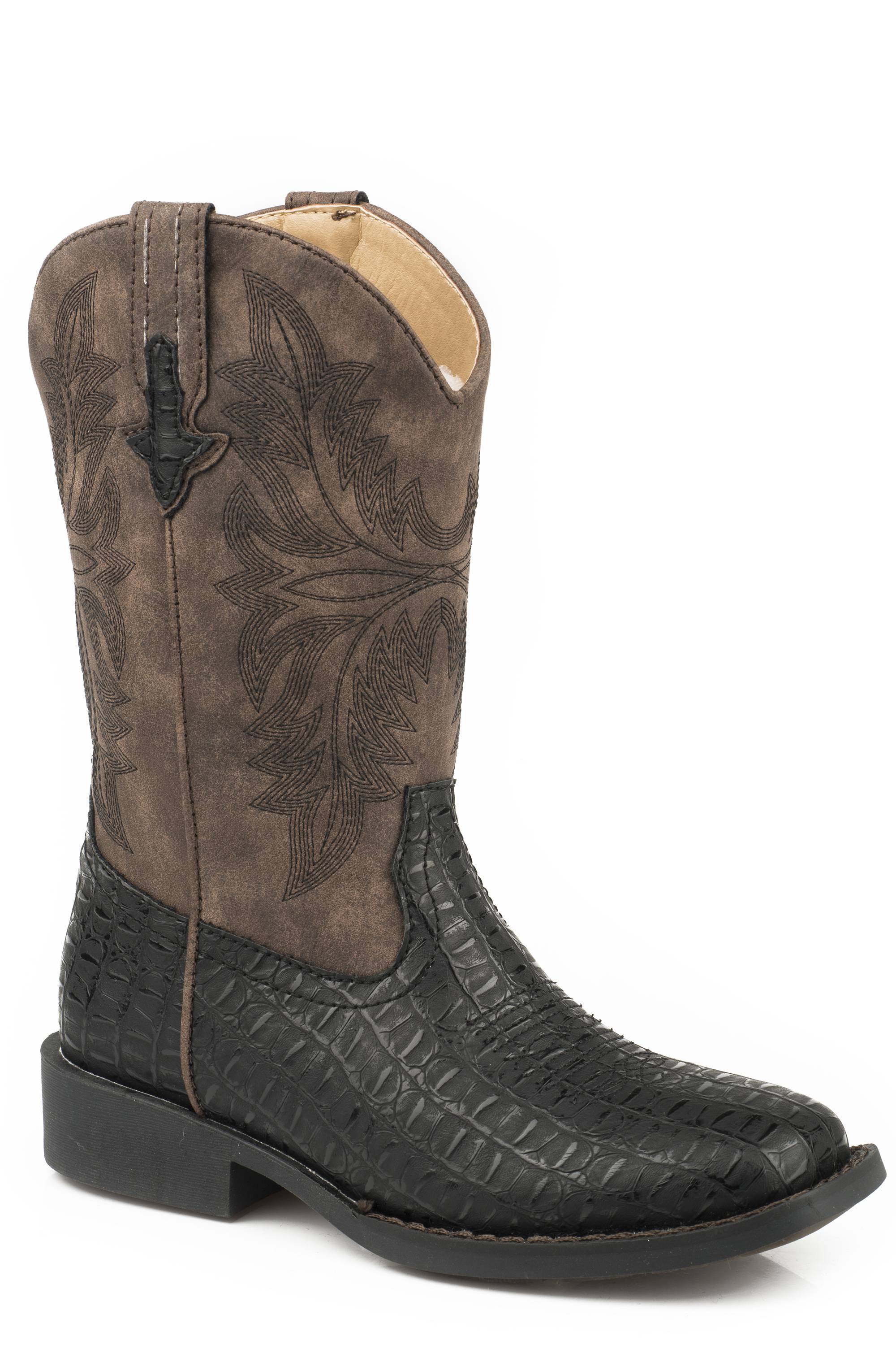 4-134295 Roper Daniel Cowboy Boot - Kids - Brown - Blue sku 4-134295