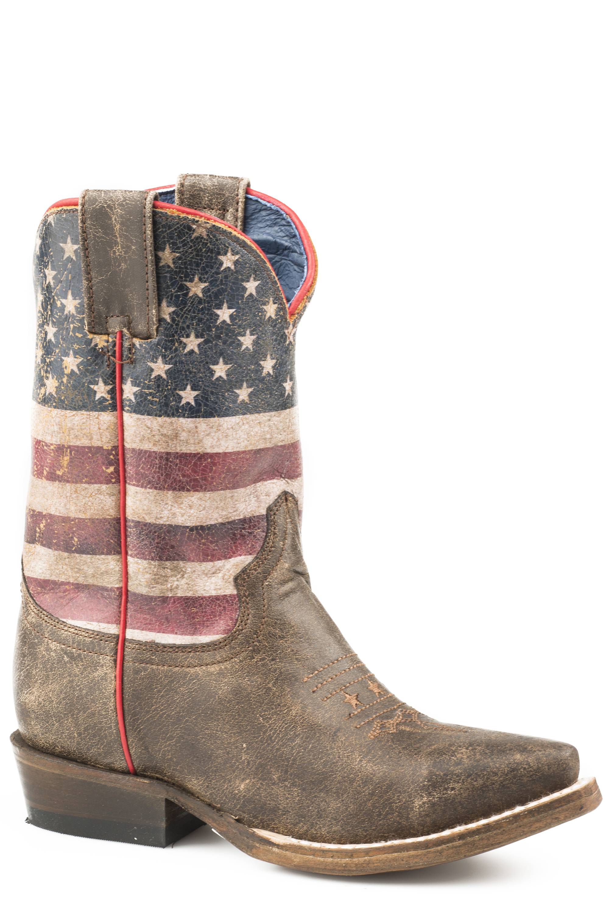 Roper American Camo Western Boots-Kids