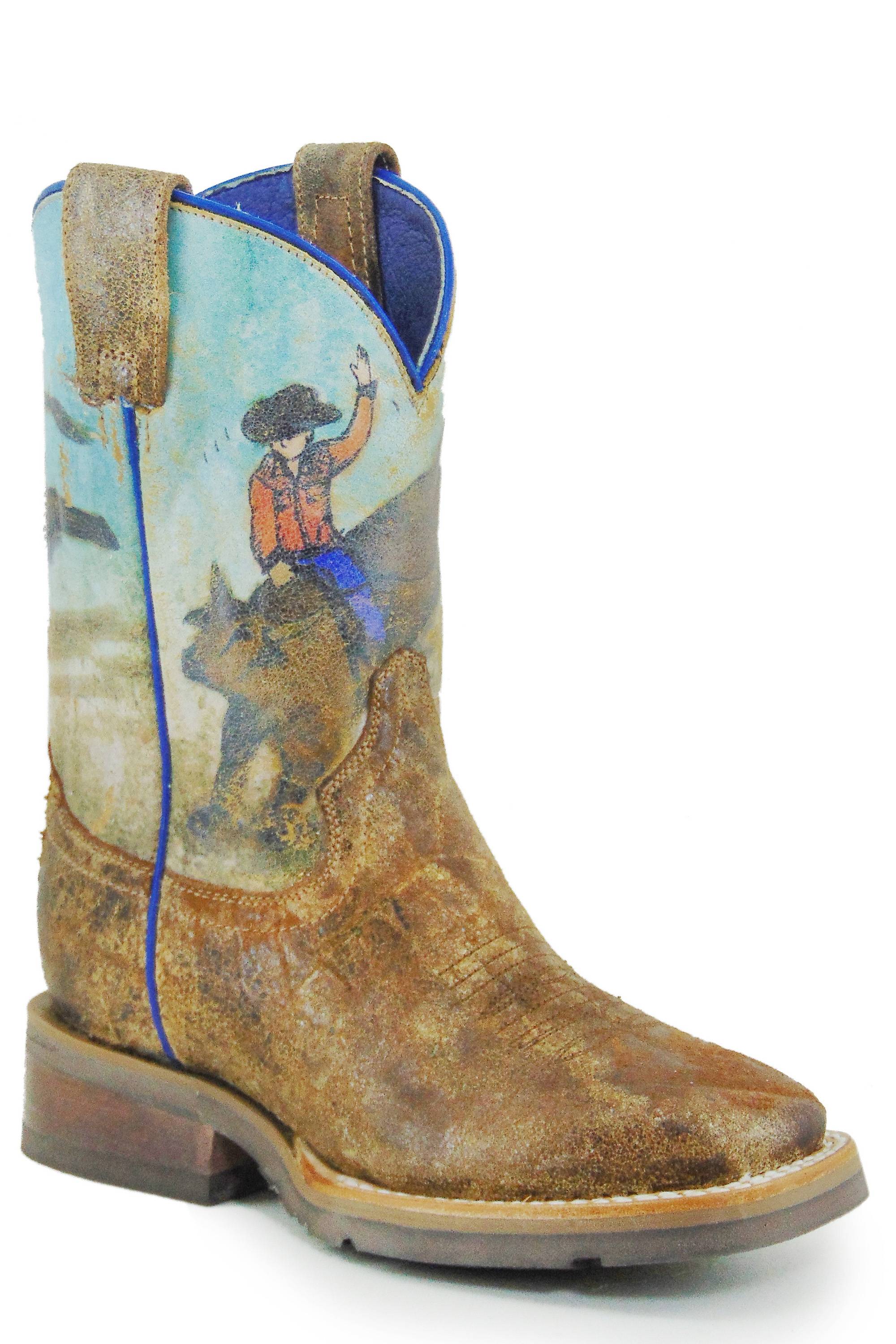 Roper American Camo Western Boots-Kids