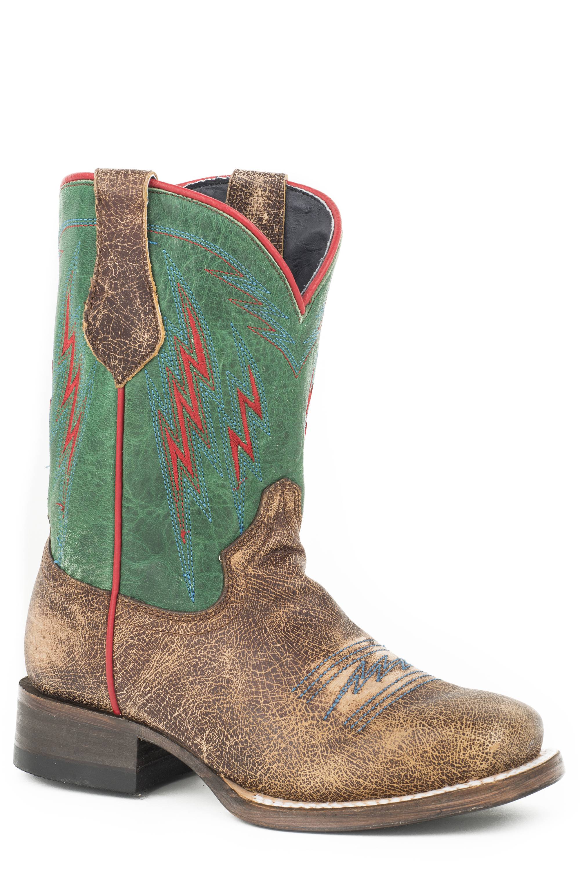 Roper Out West Square Toe Western Boots-Kids