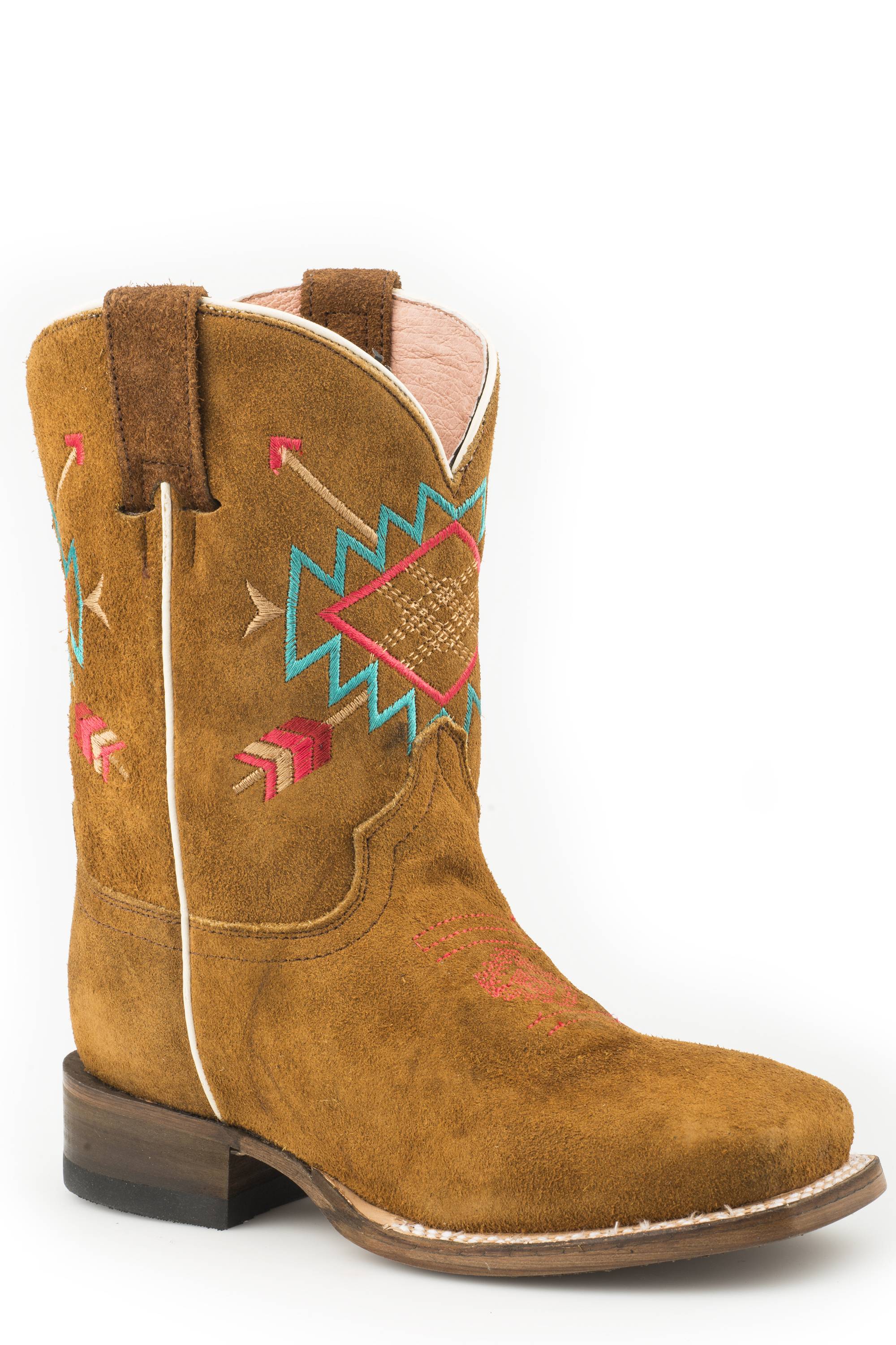 Roper Out West Square Toe Western Boots-Kids