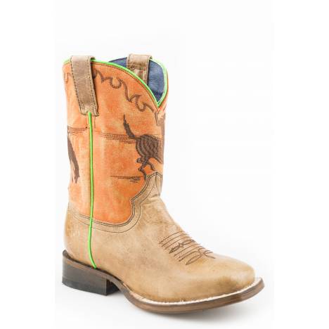 Roper Out West Square Toe Western Boots-Kids