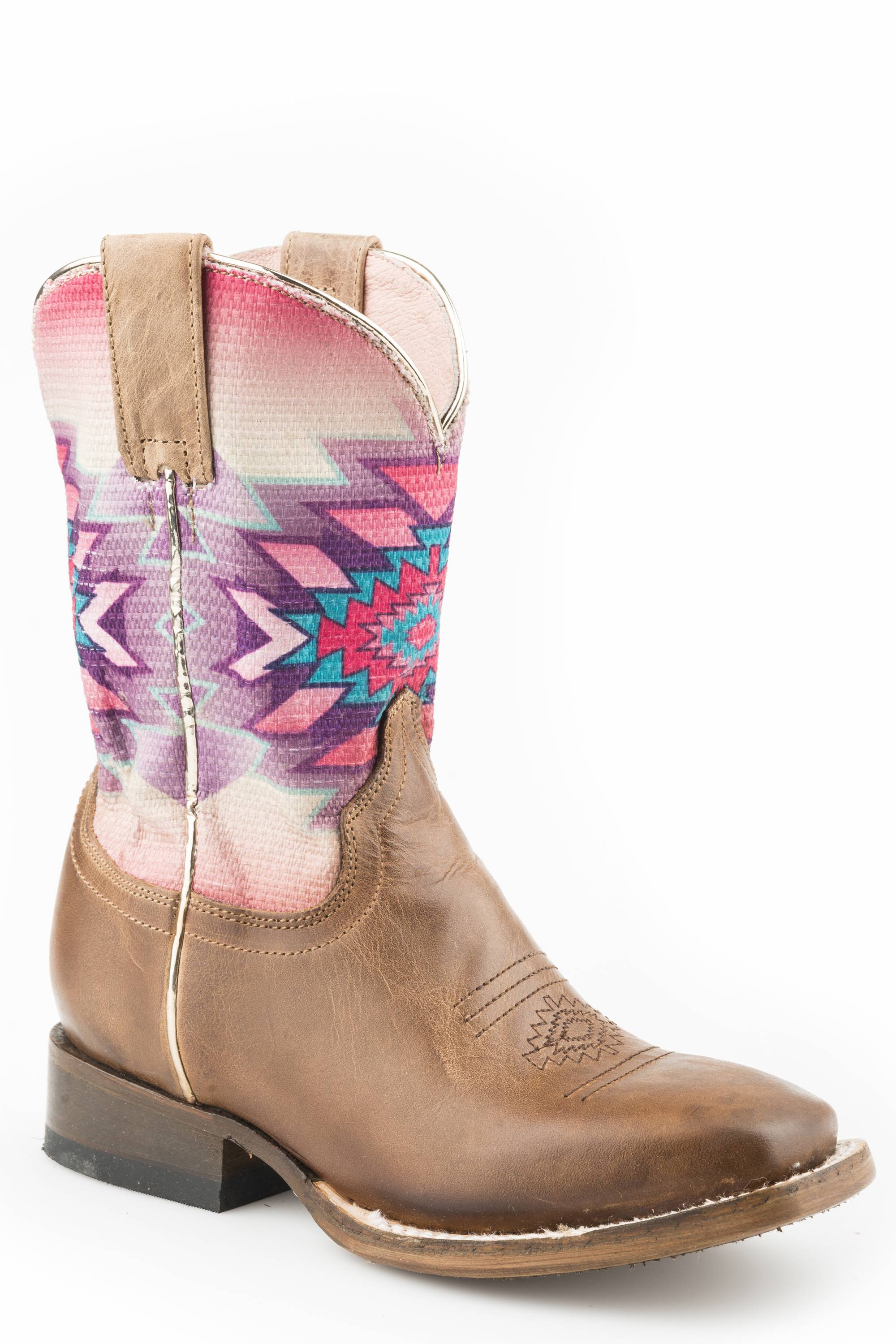 Roper Out West Square Toe Western Boots-Kids