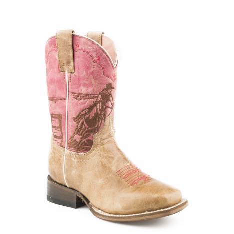 Roper Out West Square Toe Western Boots-Kids