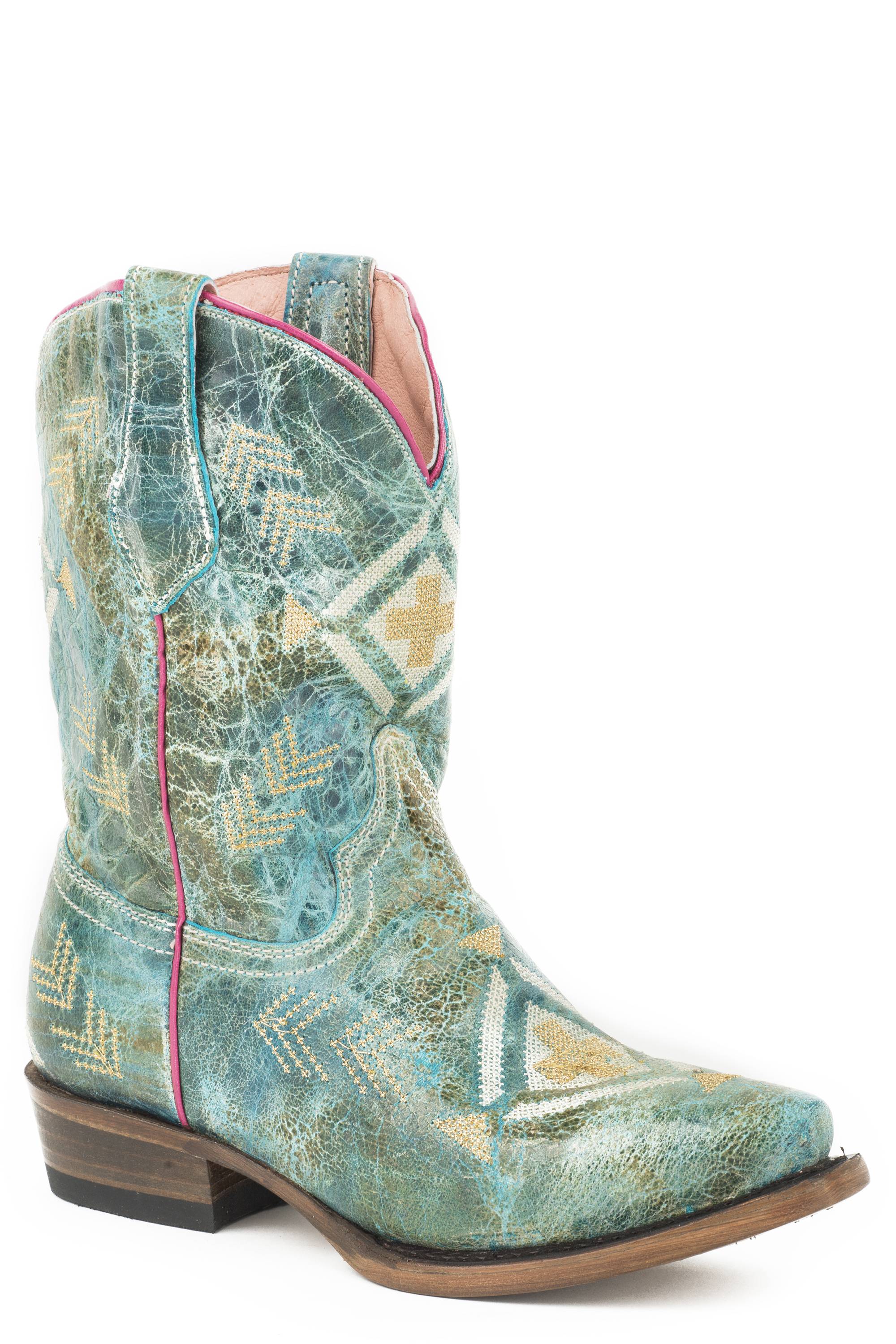 4-134809 Roper Cactus Cutie Snip Toe Western Boots-Kids sku 4-134809