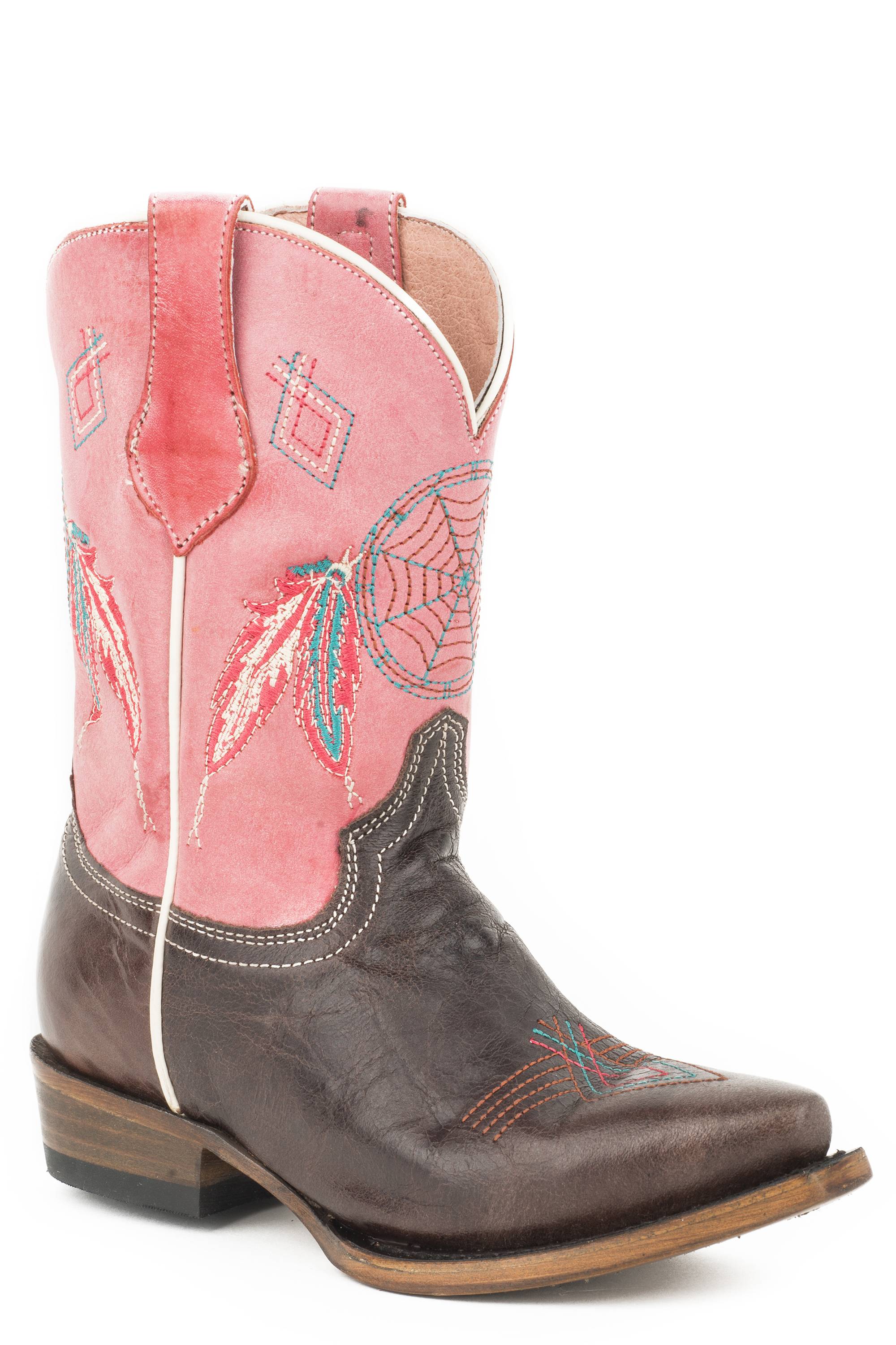 4-134829 Roper Cactus Cutie Snip Toe Western Boots-Kids sku 4-134829