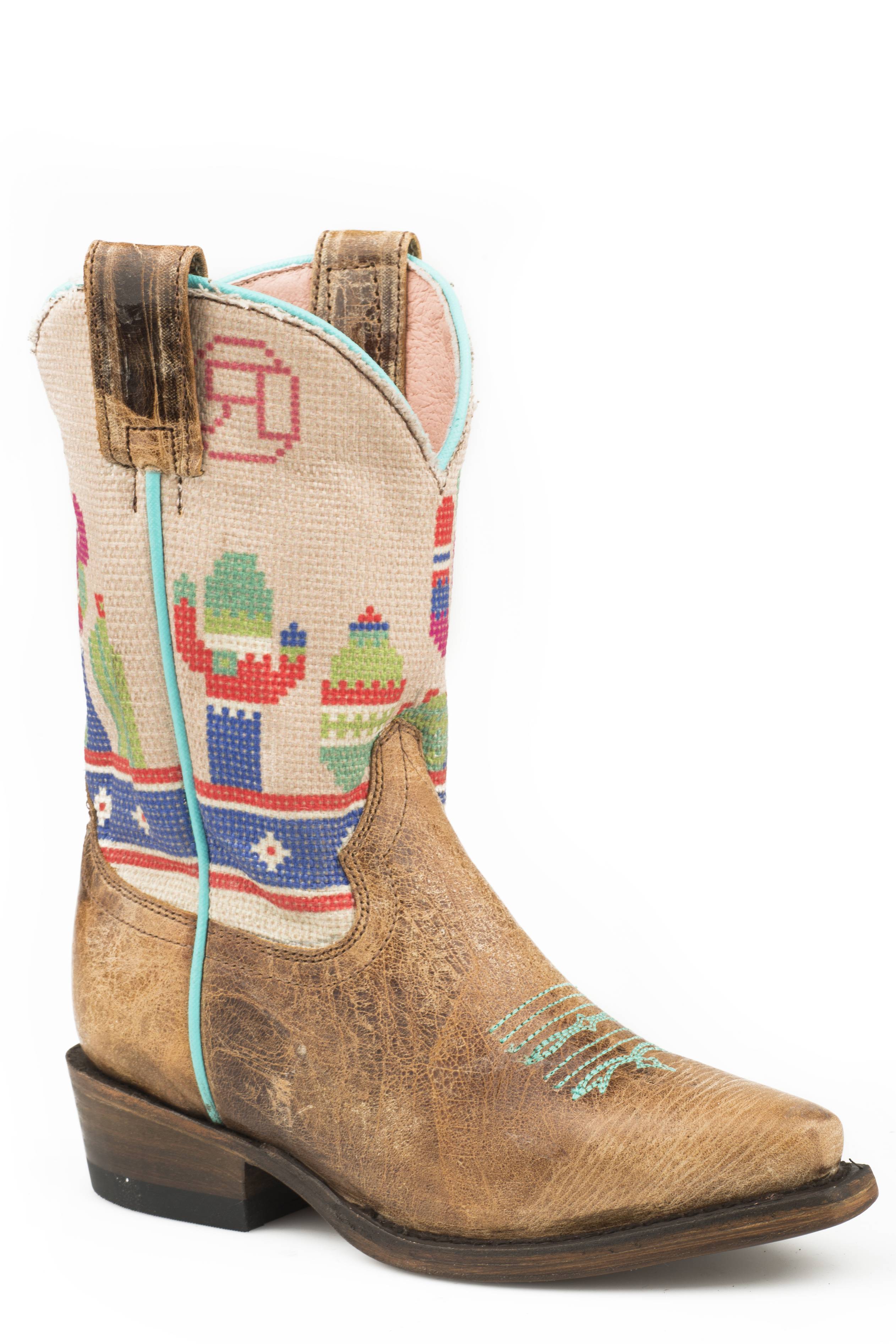 4-134859 Roper Kids Cactus Print Snip Toe Fashion Boots sku 4-134859