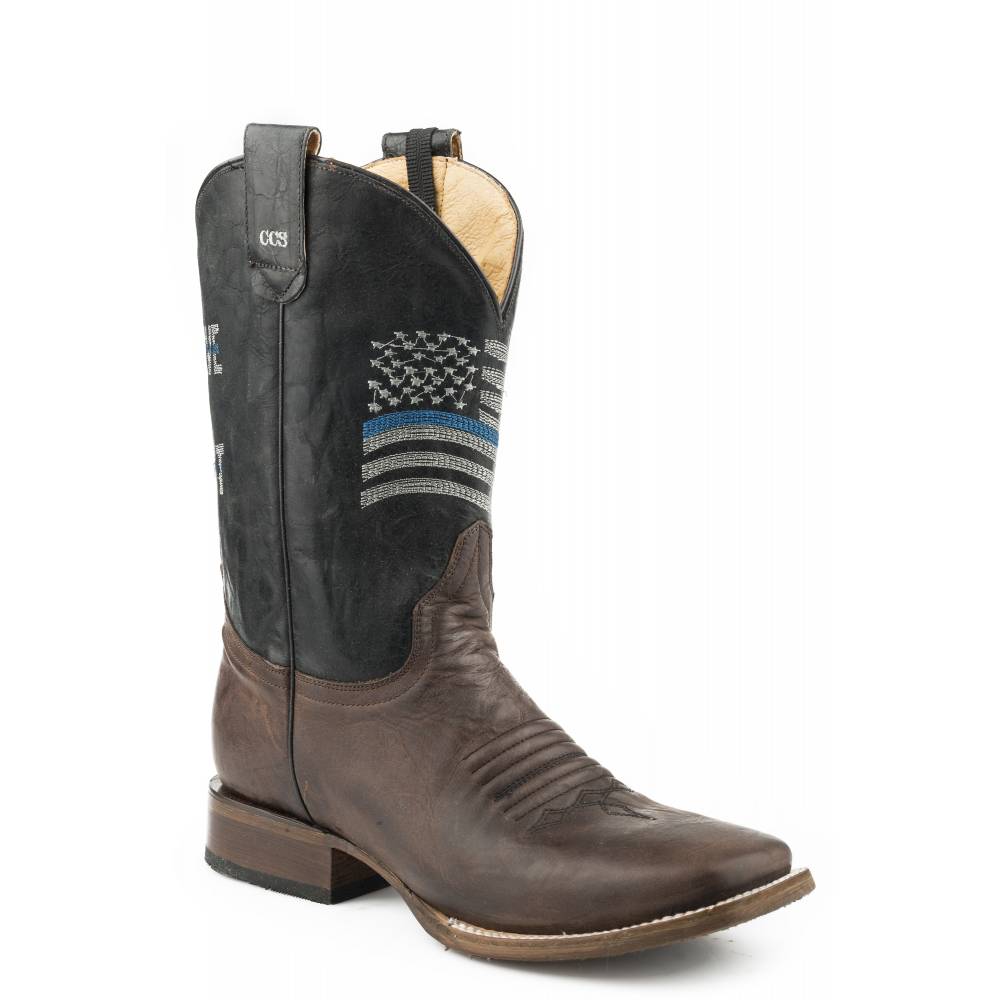 Roper Pierce Conceal Carry Boot Mens Cognac Lace or Zip Work