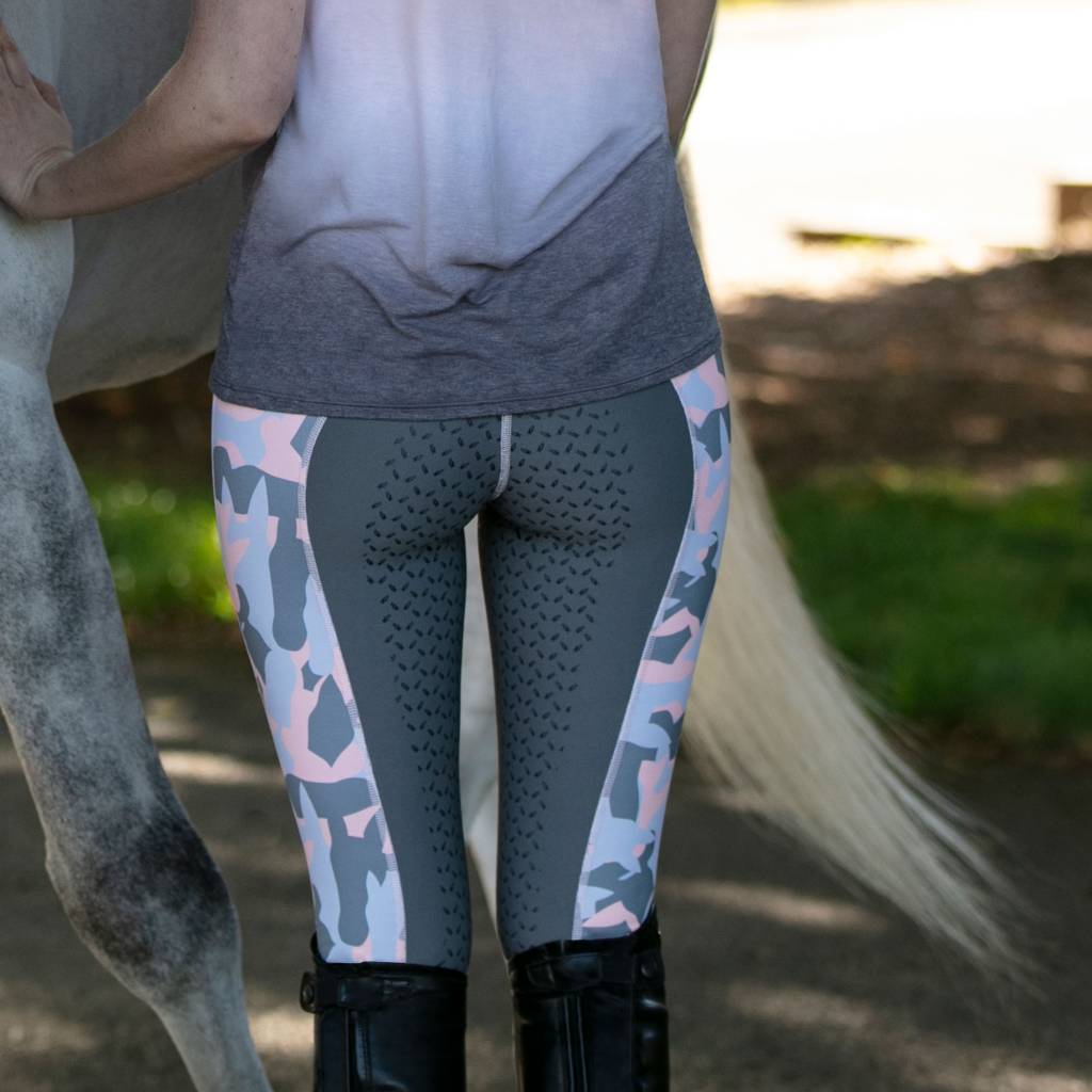 Irideon Ladies Horsehead Camo Full Seat Tights