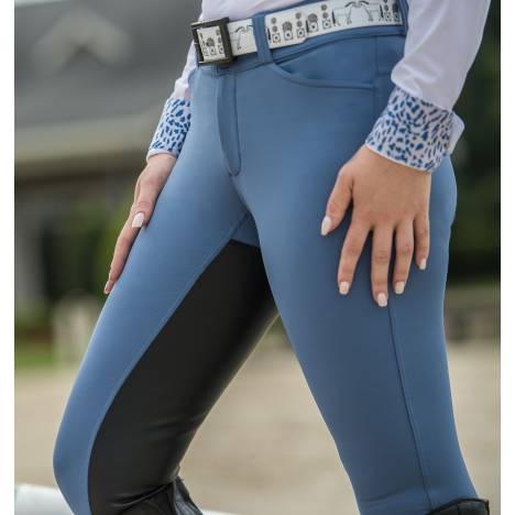 Fits Free Flex Full Seat Front Zip Breech - Ladies - Bleu