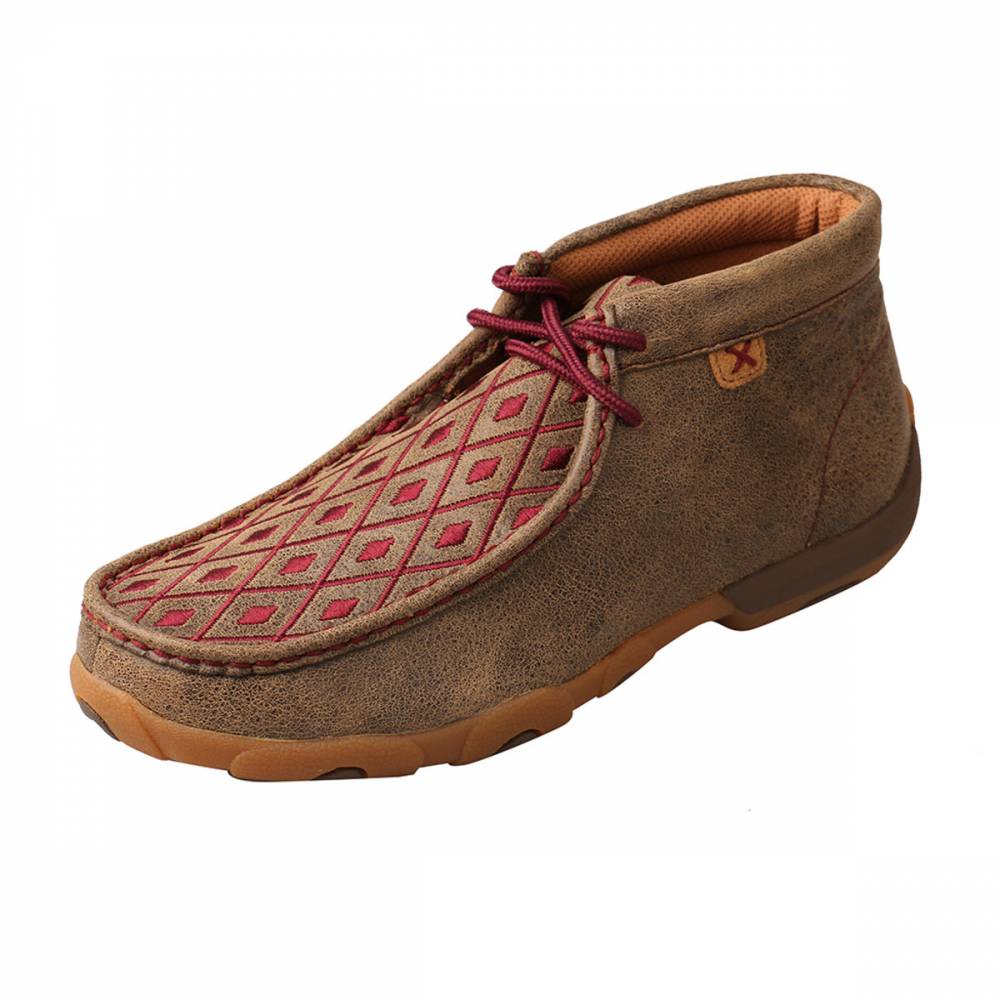twisted x women's tooled chukka driving mocs