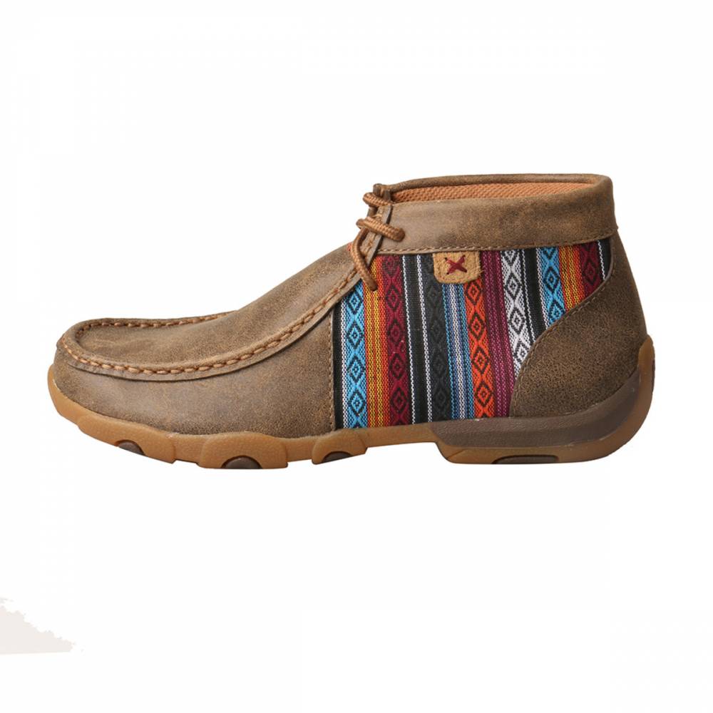 twisted x women's tooled chukka driving mocs
