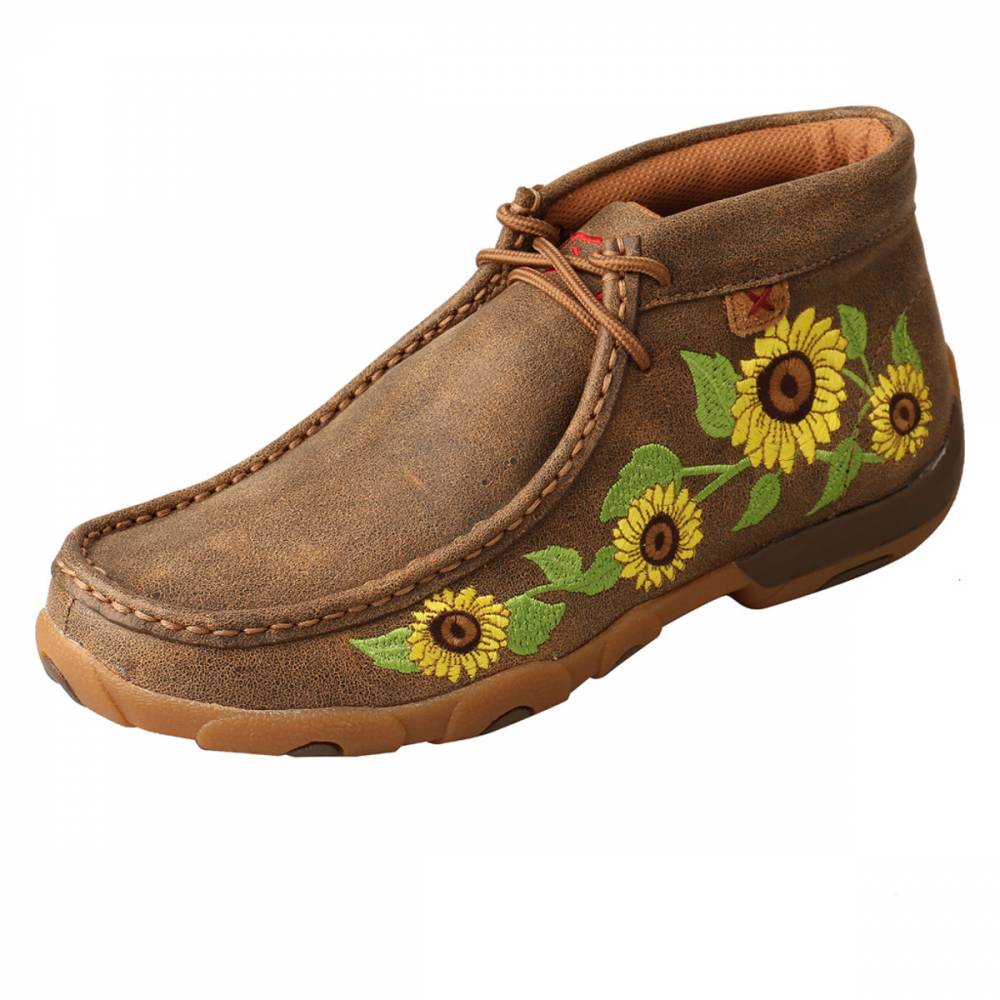 twisted x women's tooled chukka driving mocs
