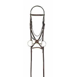 Aramas Fancy Raised Padded Figure-8 Bridle with Rubber Grip Reins
