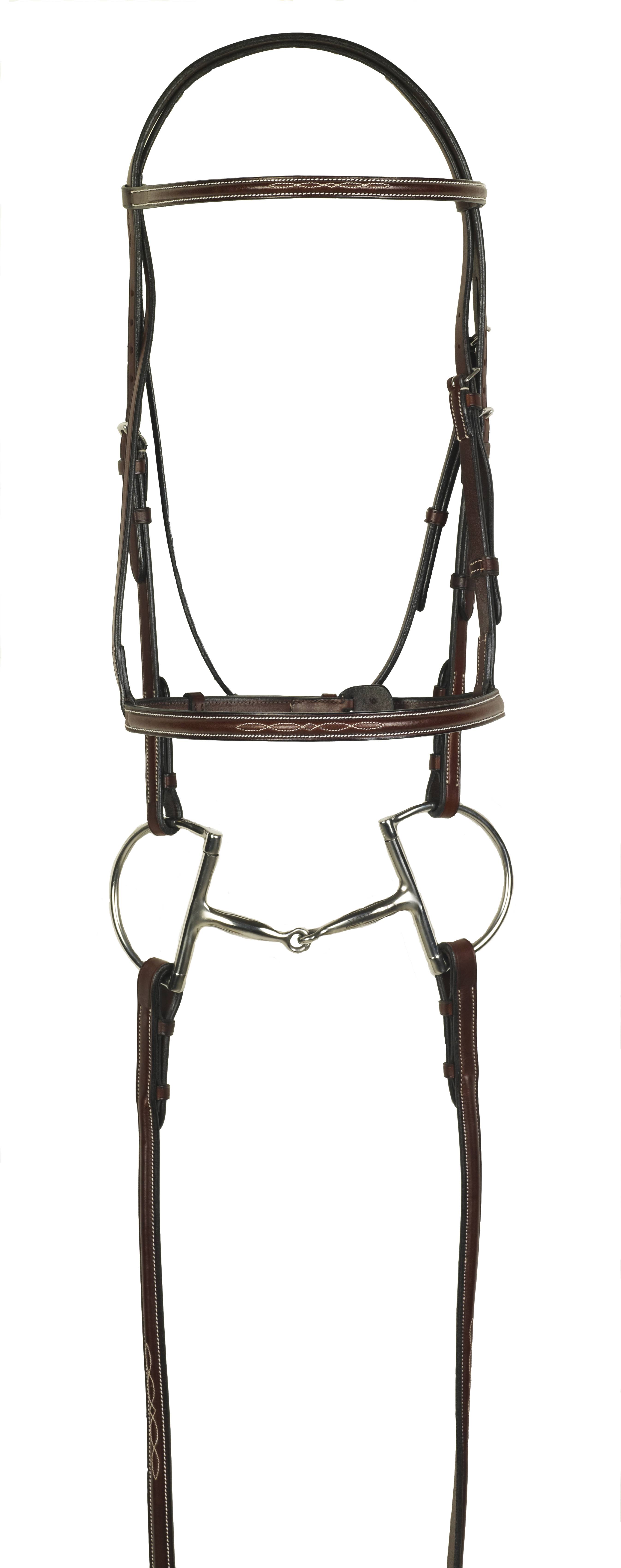 HK Americana Fancy Raised Padded Bridle with Fancy Raised Lace Reins