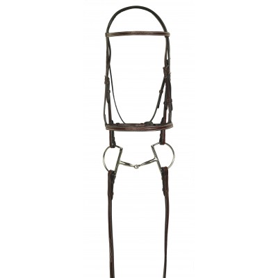 HK Americana Fancy Raised Padded Bridle with Fancy Raised Lace Reins