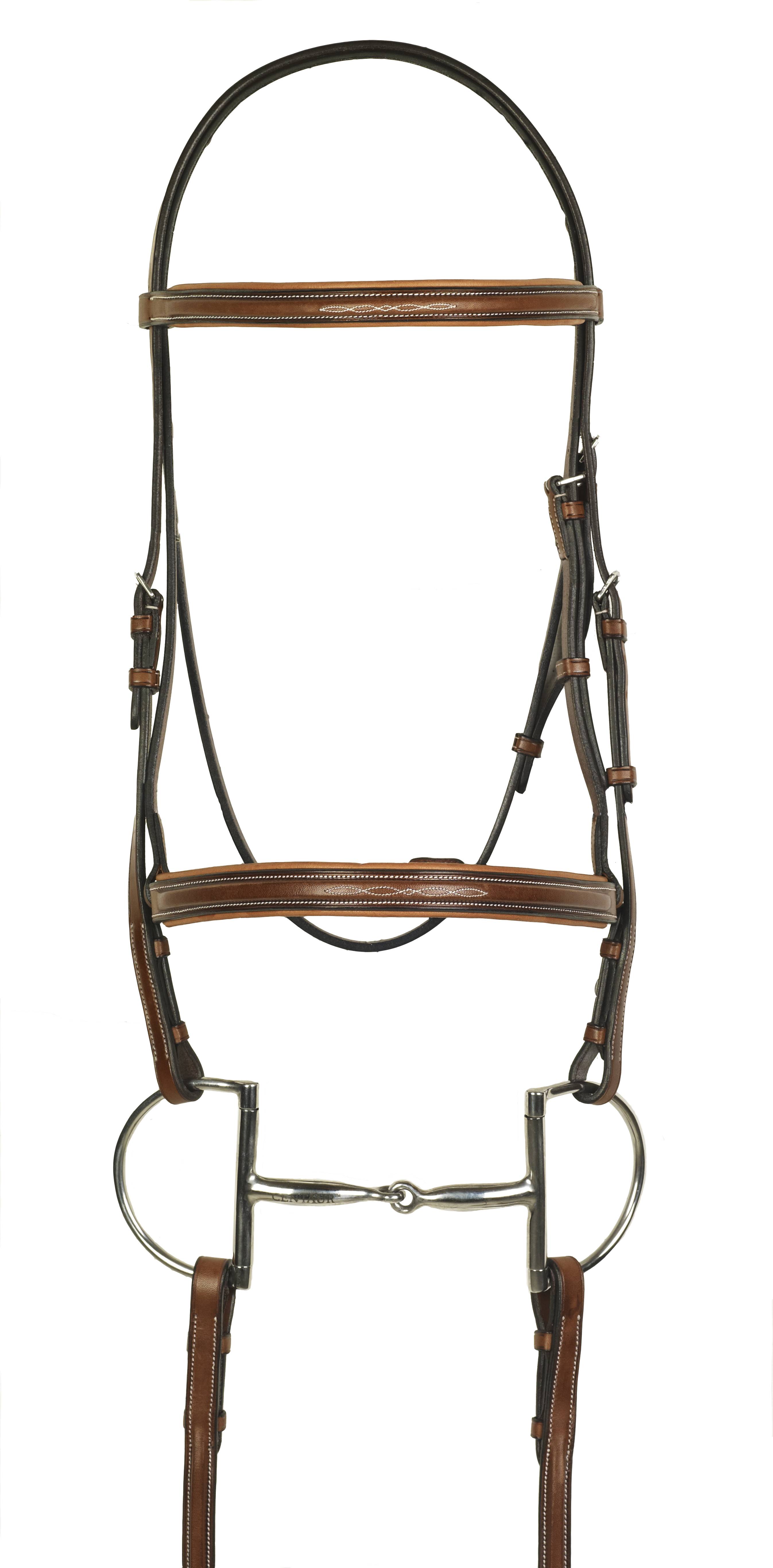 HK Americana Square Fancy Raised Padded Bridle with Square Fancy Raised Lace Reins