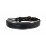Perri's Metallic Padded Leather Dog Collar