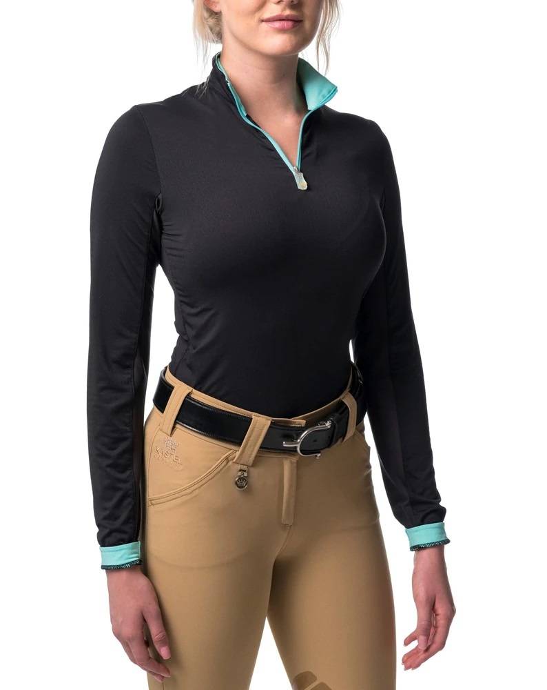 Kastel Denmark Ladies Long Sleeve 1/4 Zip Shirt