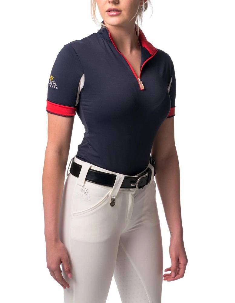 Kastel Denmark Ladies Short Sleeve 1/4 Zip Shirt