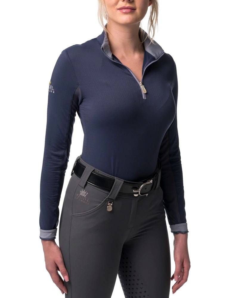 Kastel Denmark Ladies Long Sleeve 1/4 Zip Shirt