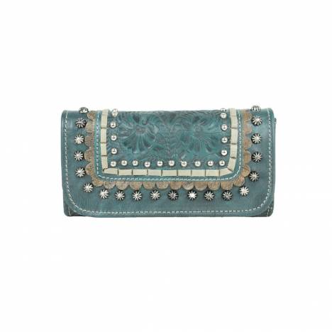 American West Blue Ridge Ladies Tri-Fold Wallet