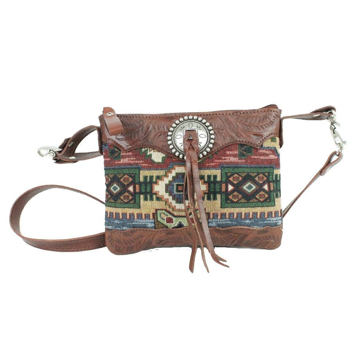 American West Bella Beau Tapestry Trail Rider Crossbody/Hip Bag