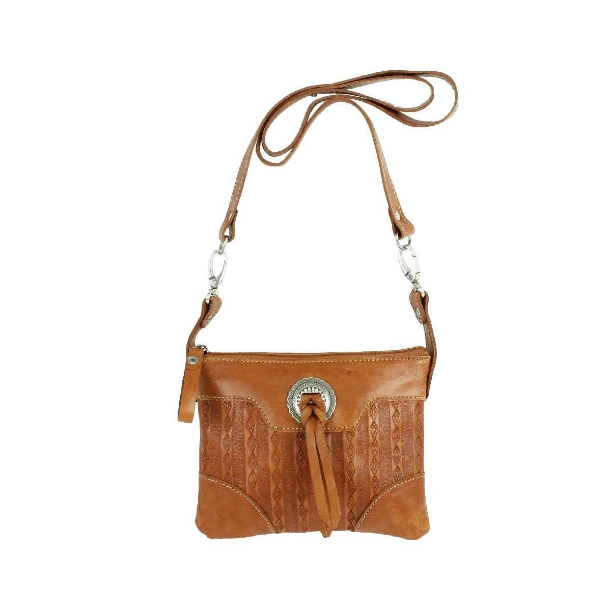 American West Basket Weave Trail Rider Crossbody/Hip Bag