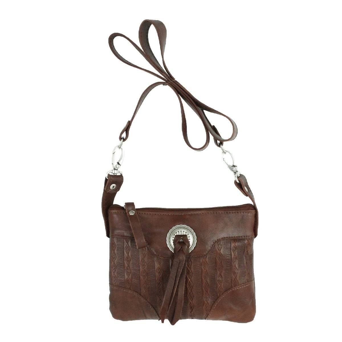 American West Basket Weave Trail Rider Crossbody/Hip Bag