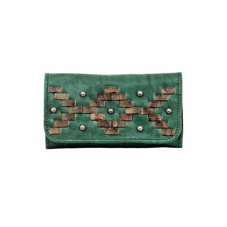 American West Ladies Tribal Weave Tri-Fold Wallet