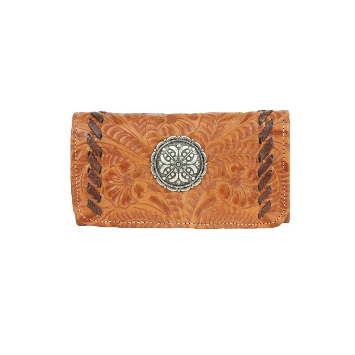 American West Ladies Lariats And Lace Tri-Fold Wallet