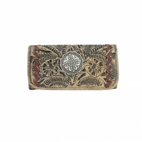 American West Ladies Lariats And Lace Tri-Fold Wallet