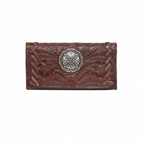 American West Ladies Lariats And Lace Tri-Fold Wallet